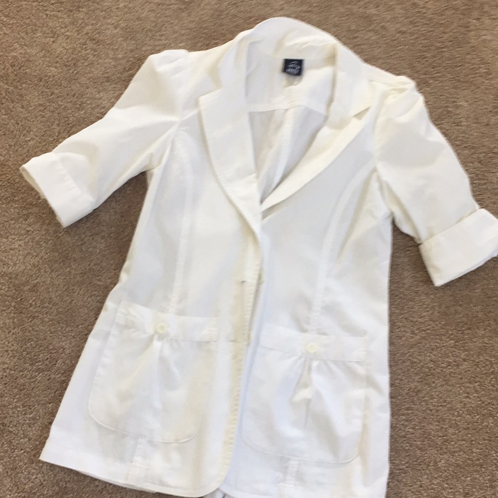 WHITE UNIFORM JACKET BARCO WOMENS SIZE XS